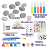 CHOCKACAKE Rock Glow in The Dark Painting Kit for Kids - DIY Arts and Crafts Set for Girls, Perfect Creative Painting Gift for Boys and Girls, Fun Outdoor Activities CHOCKACAKE