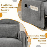 Korser Power Recliner Chair, Small Recliners for Small Spaces, Electric Recliner Chairs for Adults with Remote, Pillow and Side Pockets, Reclining Chair with Memory Function, Living Room, Chenille