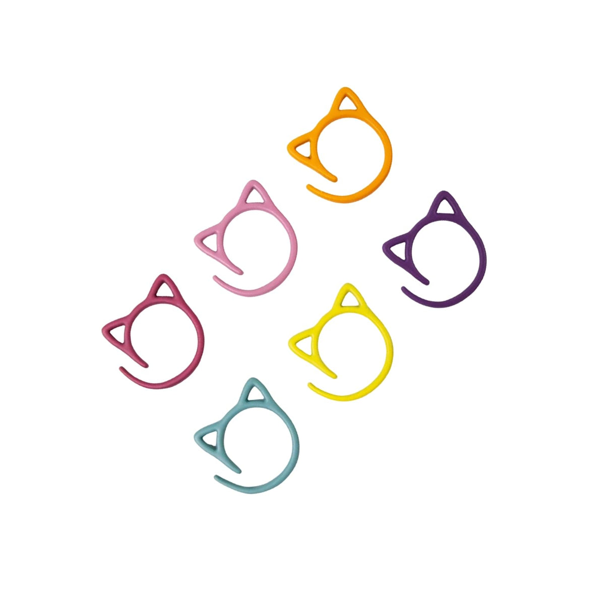Cat Stitch Markers for Crocheting,Crochet Stitch Markers Cat Metal Stitch Markers Multicolor Knitting Stitch Markers Crochet Markers Ring Hilsayum