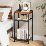 Heybly Small Side Table, 29.1" Tall End Table with Adjustable Shelf, Telephone Table, Nightstand, Accent Table Stand, Small Entryway Table, Bedroom,Living Room, Office,Bathroom, Rustic Brown,HET003SR1 Heybly