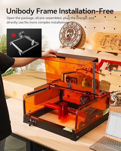 ATOMSTACK A12 Ultra Laser Engraver with B3 Enclosure, 12000mW Output Laser Engraving Machine for Bulk Engraving Cutting with Enclosure Camera Engraving Machine for Wood Acrylic Leather Stone  - WoodArtSupply