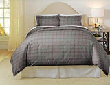 Pointehaven 180 GSM Luxury Cotton Printed Flannel Duvet Set - Button Closure 100% Cotton Double Brushed Flannel Derby Printed Duvet Set with Tie-Backs All Season King/Cal King Pointehaven