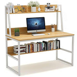 Tribesigns 47-Inch Space-Saving Computer Desk with Hutch and Open Bookshelf for Home Offices Tribesigns