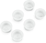 Kÿchen Mini Ramekins 1 oz. 30 ml|Microwave & Oven Safe, Porcelain Souffle Dish, Dipping Sauce, & Small Dessert Cups| 6 Count kÿchen