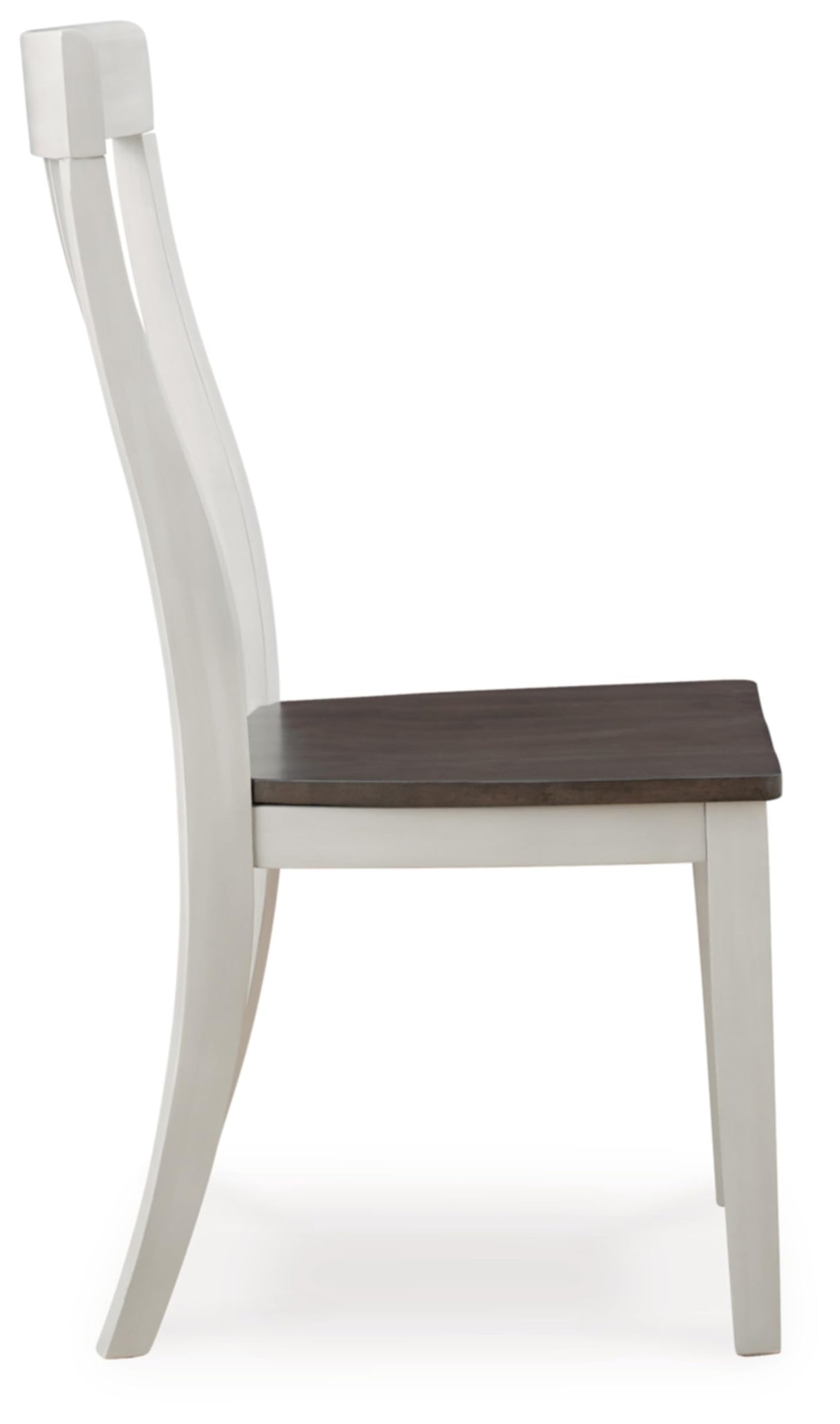 Signature Design by Ashley Darborn Farmhouse Armless Dining Chair with Contoured Seat, Set of 2, White & Gray Signature Design by Ashley