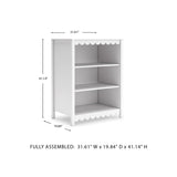 Signature Design by Ashley Hallityn Modern Freestanding 3-Tier Bookcase with 2 Adjustable Shelves, White Signature Design by Ashley