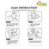 Easy-Going 4 Pieces Microfiber Stretch Recliner Slipcover – Spandex Soft Fitted Sofa Couch Cover, Washable Furniture Protector with Elastic Bottom for Kids, Pet(Recliner, Dark Gray)