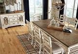 Signature Design by Ashley Realyn French Country Dining Extension Table, Seats up to 8, Chipped White Signature Design by Ashley