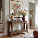 Tribesigns 41.3-Inch Farmhouse Entryway Table, 2-Tier Narrow Console Table Behind The Couch, Entryway Furniture with Storage for Small Spaces, Living Room, Hallway, Foyer, Rustic Brown Tribesigns