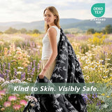 MUXHOMO Black Bed in a Bag Queen 7 Pieces, Queen Comforter Set Reversible Botanical Flowers Design, Ultra Soft & Breathable Bedding Sets with Comforter, Sheets, Pillowcases & Shams MUXHOMO