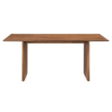 Modway Amistad 72" Solid Wood Modern Farmhouse Rectangular Dining Table in Walnut Modway