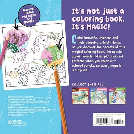 Magic Paper Coloring Book: Unicorns: Discover Hidden Patterns and Images! WoodArtSupply