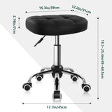 Black Minimalist Swivel Stool with Wheel Perfect for Work SPA Shop Massage Height-Adjustable and Cost-Effective Rolling Stool Chair with Square Seat BFTOU
