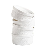 Ramekins for Creme Brulee, 9 ounces Set of 4 Lava Cake, Pudding, Souffle, Small Sauce Bowl, Ceramic Baking Dishes Farmhouse Decor Arctic White MISSYSSIM