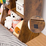 HOOBRO Rustic Brown Kids Bookshelf and Toy Storage Cubby HOOBRO