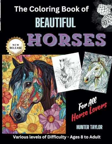 The Coloring Book of Beautiful Horses WoodArtSupply