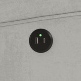 Storkcraft Serenity Upholstered Swivel Glider with USB Charging Port (Steel) – Fully Upholstered Wingback Nursery Glider Recliner with Manual Recline Function, 2 USB Charging Ports, 360 Swivel Base Storkcraft