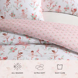 Laura Ashley - Kids Comforter Set, 100% Super Soft Toddler Bedding with Matching Sham & Bonus Decorative Pillow, Ideal Girl Room Essentials (Ballerina Divas Pink, Twin) Laura Ashley