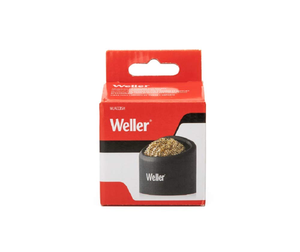 Weller Soldering Brass Sponge Tip Cleaner with Silicone Holder | WLACCBSH-02 Weller