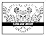 Adorable Owls: An Adult Coloring Book with Cute Owl Portraits, Fun Owl Designs, and Relaxing Mandala Patterns Majosta