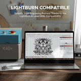OMTech K40+ 45W CO2 Laser Engraver, 12"x8" Desktop Laser Cutter & Engraving Machine for Home Use, LaserGRBL LightBurn Compatible, Adjustable Laser Head Air Assist for Wood Glass More OMTech