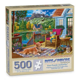 Bits and Pieces Jigsaw Puzzles for Adults 500 Pieces - Mountain Lake Bits and Pieces