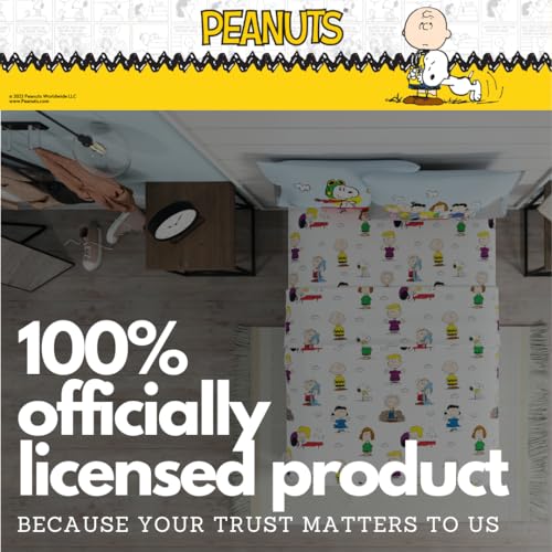 Collectibles Peanuts Snoopy Bedding Super Soft Cozy Microfiber 4 Piece Full Sheet Set, (Officially Licensed Product) by Franco Franco