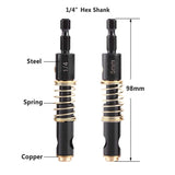 Yakamoz 2Pcs 1/4-Inch Hex Shank Center Drill Bit Set Door Window Cabinet Self Centering Hinge Tapper Core Hole Openning Puncher Bits Woodworking Tools 5mm 1/4'' YAKAMOZ