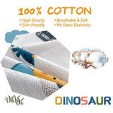 Dinosaur Kids Duvet Cover Set Twin, 100% Cotton Dino Truck Car Bedding Set for Boys Girls Toddler, 2 Pieces Reversible Dinosaur Comforter Cover Set (1 Duvet Cover+1 Pillowcase) DJY