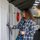 Lifetime Outdoor Storage Shed, 8x20 Ft, Gray, Resin Backyard Tool Shed with Lockable Doors and Weather-Resistant Panels Lifetime