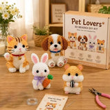 Wmool Tiny 3D Beaded Animal DIY Kit, Easy DIY Beading Embroidery Kit with 4 Cute Designs, 3D Animal Themed Beadwork Kit for Beginners & Craft Enthusiasts, with Instructions