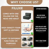 FILUXE Folding Sofa Bed | Convertible Sleeper Chair Bed for Adults, Fold Out Chair to Bed Linen Futon Chair with Pillow, for Home Dorm Apartment RV Living Room, Single Size Dark Gray FILUXE