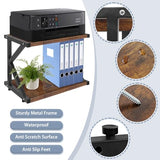 STANDNEE Printer Stand Multi-Purpose Printer Shelf for desk,Wood Stand with Storage Home Office Desktop Printer Stand with Anti-Skid Feet (1-Tier) STANDNEE
