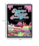 ColorIt Delightful Desserts and Sweet Treats Adult Coloring Book - 50 Single-Sided Designs, Thick Smooth Paper, Lay Flat Hardback Covers, Spiral Bound, USA Printed, Desserts Coloring Pages ColorIt