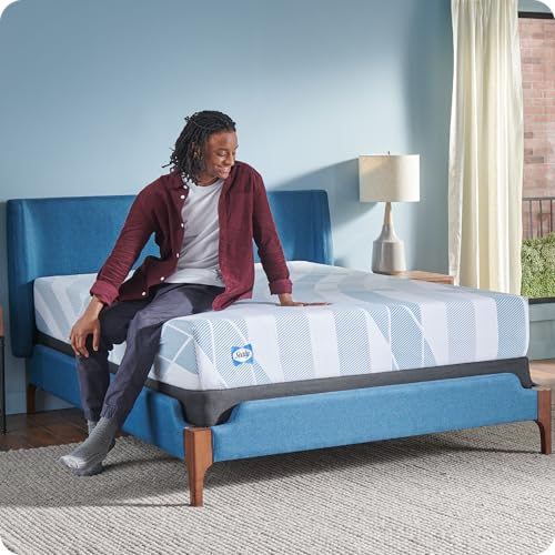 Sealy Dreamlife 10” Foam Mattress-in-a-Box, Queen, SealyComfort Gel Memory Foam, Surface-Guard Technology, 10 Year Limited Warranty, Made in The USA Sealy