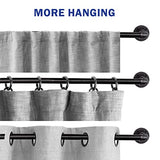 Zeerobee Curtain Rods for Windows 48 to 84, 1 Inch Industrial Curtain Rod, Wrap Around Black Curtain Rods, Indoor/Outdoor Curtain Rod, Room Divider Curtain Rod, Adjustable Curtain Rod, 48-86" zeerobee