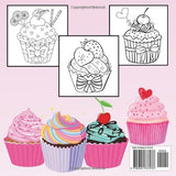 Simple and Delicious Cupcakes Coloring Book: 50 Simple, Bold, and Easy Sweet Cupcakes Coloring Pages for Kids and Adults to Enjoy Coloring WoodArtSupply