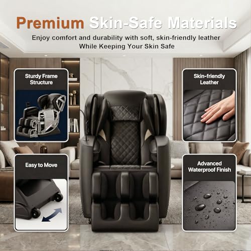 Massage Chair Full Body 2025 Upgraded Zero Gravity Recliner with Heat, 10 Fix Points, Airbag, Touch Screen, Footrest, Shiatsu Massage Chair Full Body for Parents Seniors Casaphoria