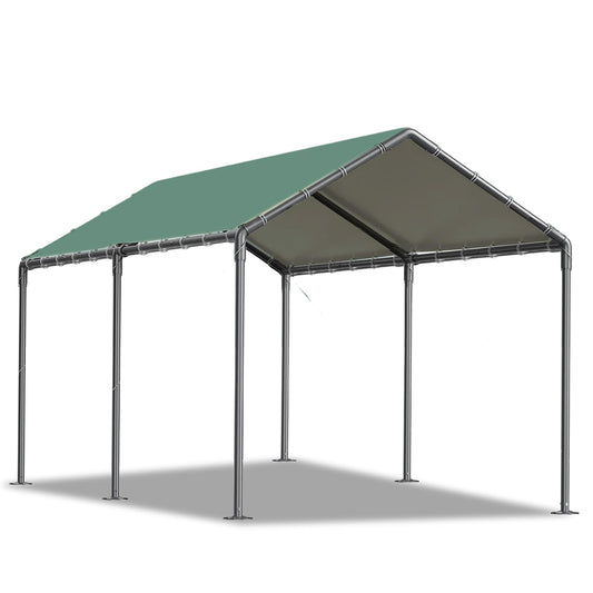 Carport 10x20ft Heavy Duty Car Tent, Portable Garage, Car Shelter, All-Season Tarp Tent for Car, Party，Green