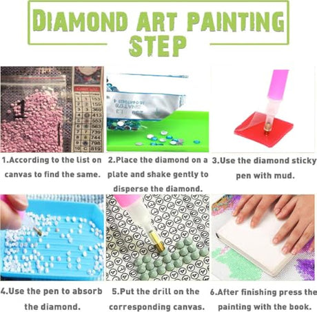 COGNOO Christmas Diamond Art Painting Kits,Diamond Art Kits for Adults Christmas,Christmas in The Style of Earthy Naturalism,White Background,Storybook Illustration,15.7x23.6 inch COGNOO