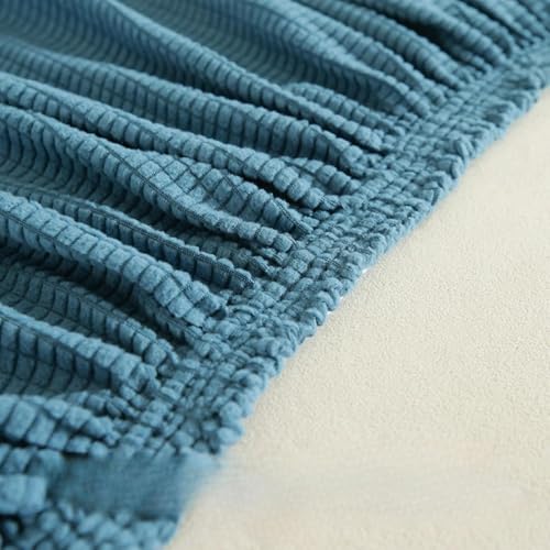 Armless Sofa Card Seat Cover 110-130cm Futon Cover Stretch Protector Slipcovers 2-Seater Settee Loveseat Couch Bed Covers with Elastic Bottom Suitable for Hotels, Bars(#1,Single-Sided seat) Generic