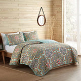 VCNY Home - King Quilt Set, 5-Piece Lightweight Reversible Medallion Quilt Set, Boho Room Décor (Yara Multicolor, King) VCNY Home