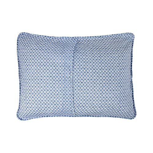 Laura Ashley Home - Queen Quilt Set, Reversible Cotton Bedding with Matching Shams, Pre-Washed Home Decor for Added Softness (Flora Blue, Queen) Laura Ashley