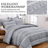WONGS BEDDING Grey Comforter Set Twin, Reversible Gray Boho Down Alternative Comforter Set for All Season - 2 Pieces (1 Comforter + 1 Pillowcase), Microfiber Bedding Filling Duvet Set 68"x86" WONGS BEDDING