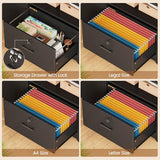 SEDETA 56.7" L Shaped Standing Desk, Reversible Computer Office Desk with Drawers & Hutch, Stand Up Corner Gaming Desks with LED Lights & Power Outlets for Home Office, Black SEDETA