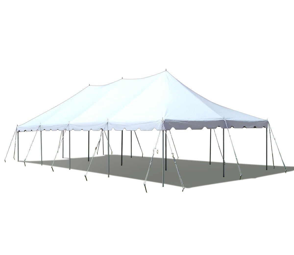 TentandTable 20' x 40' Premium Canopy Tent, White, Outdoor Pole Tent, 80-160 Person Capacity for Parties, Weddings, Events, Commercial and Residential Use, Large Heavy Duty Vinyl Canopy Tents TentandTable
