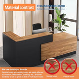 L Shaped Reception Desk with Counter, Professional Checkout Counter & Salon Reception Desk, Heavy-Duty Modern Reception Counter for Office Hotel Restaurant Retail Store (A,Right 63in) ZGXYTSX