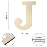 Wooden Letters 12 Inch J, 1/5 Inch Thick Large Wooden Letters for Wall Decor Unfinished Big Wood Letters for Crafts DIY Home Birthday Wedding Party Decorations Focal20