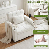 ERYE 3-in-1 Convertible Sleeper Sofa Bed with Pull Out Sleeper Couch Bed & Reclining Backrest, Modern Single Lounge Chair Convertible Tufted Sofabed for Home Apartment