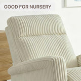 KISLOT Swivel Rocker Recliner for Adults, Corduroy 360 Degree Swivel Glider Recliner Manual 3-Position Adjustable Easy Assembly for Small Space Living Room Nursery Bedroom